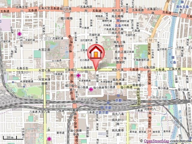 富士ラビット七条館の地図