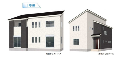 【外観パース】 | 前橋市田口町新築住宅第1　①