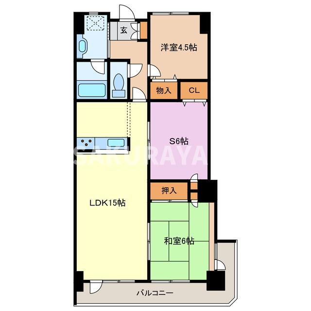 グランビュー砂原後の間取り