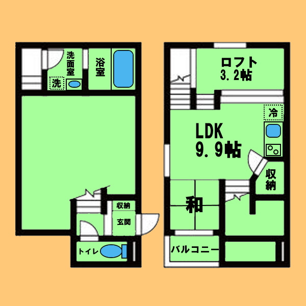 レイディエンス庄内通の間取り