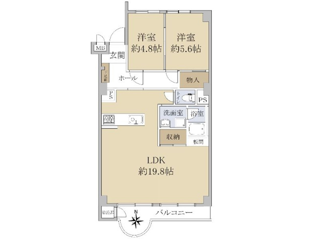 【間取り】 | 山科音羽マンションA棟