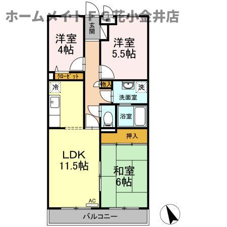 【間取り】 | リヴェール滝山