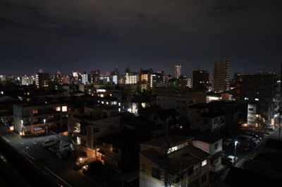 【展望】 | 藤和舟入ハイタウン（リノベ済） | 現地（2022年10月21日20：00頃）撮影