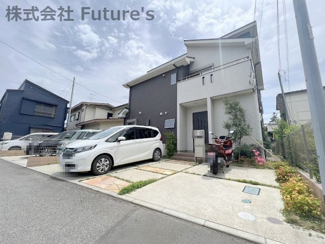 野田市上花輪　中古戸建の外観|令和3年1月築のオール電化住宅です！土地面積は52坪超！室内大変綺麗です！