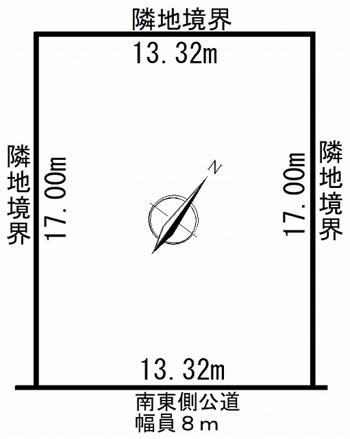 北見市並木町５４６番地１５　中古売家の区画図