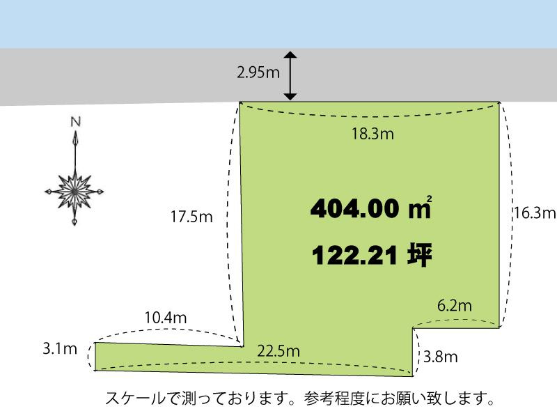 高知市神田　売土地の土地図