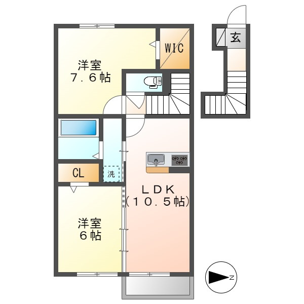 Ｄ－ｒｏｏｍ１４１Ⅱの間取り