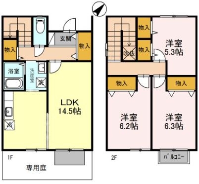 【間取り】 | ヴェルドミール C棟