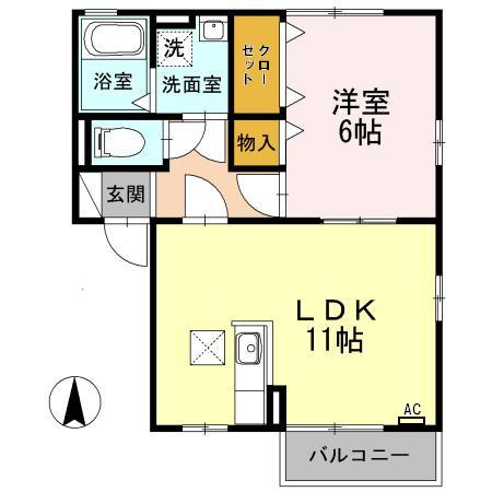 エレガンス シンワ Ｂの間取り