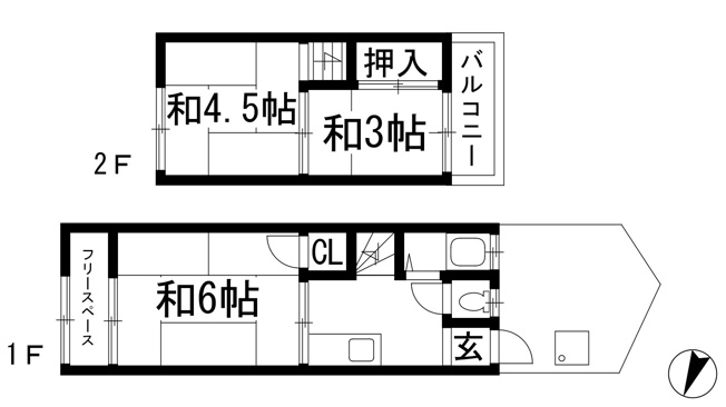 【間取り】 | 川西市加茂1丁目テラスハウス