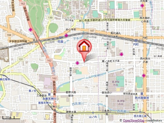 リエール太秦安井の地図