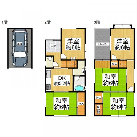 【間取り】 | 堺市中区深阪2丁戸建