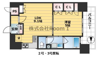 【間取り】 | リーガル南久宝寺