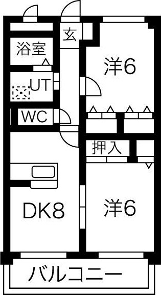 和泉乃郷II号館　　刈谷市近郊の賃貸ならクラスホーム刈谷店の間取り