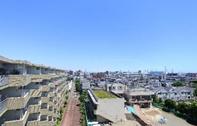 小田公園エルハイツ（川崎区京町3丁目）の展望|最上階につき眺望良好