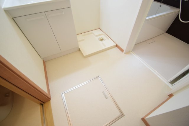 シャルムの洗面所|室内洗濯機置き場