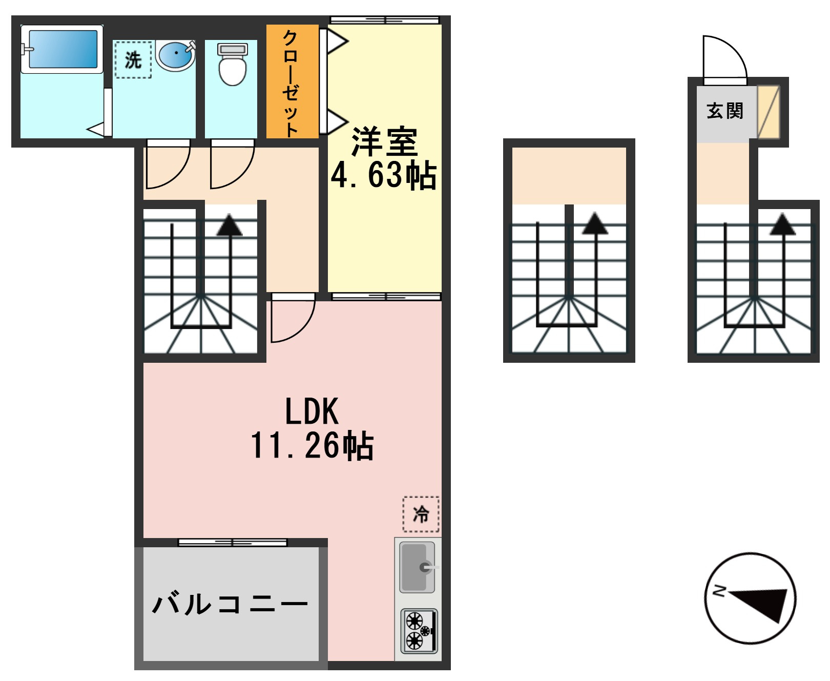 アンジュール西小岩の間取り