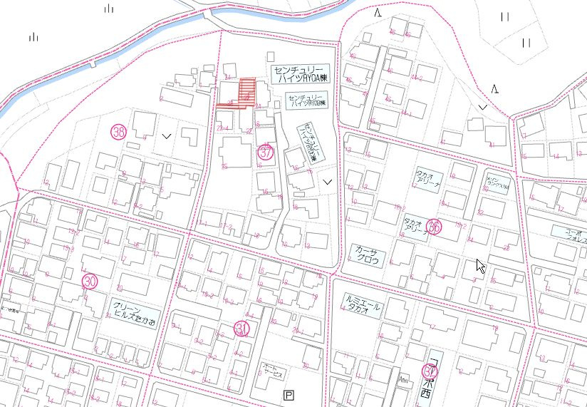 都城市鷹尾３丁目の売地の土地図