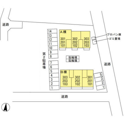 【区画図】 | コスモス Ｂ