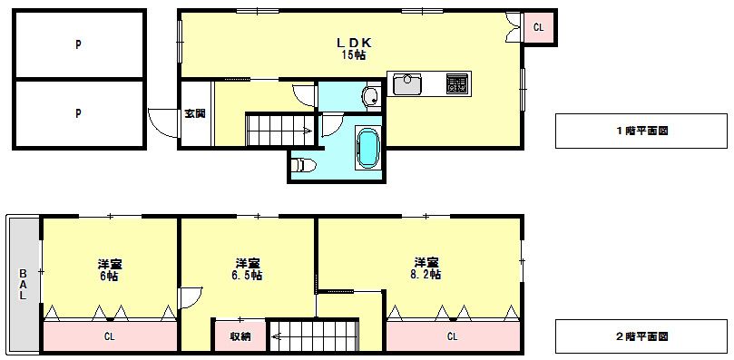 鈴蘭台東町3丁目戸建の間取り|人気のオール洋室の間取り♪