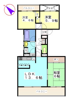 【間取り】 | ハイツ東戸塚Ⅱ　Ｂ棟