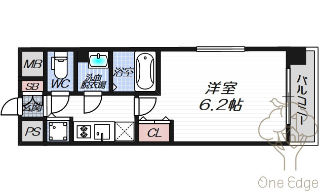 エスリード南森町の間取り