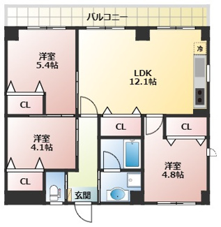 【間取り】 | GRAND LATTICE KAWARAMACHI SHICHIJO