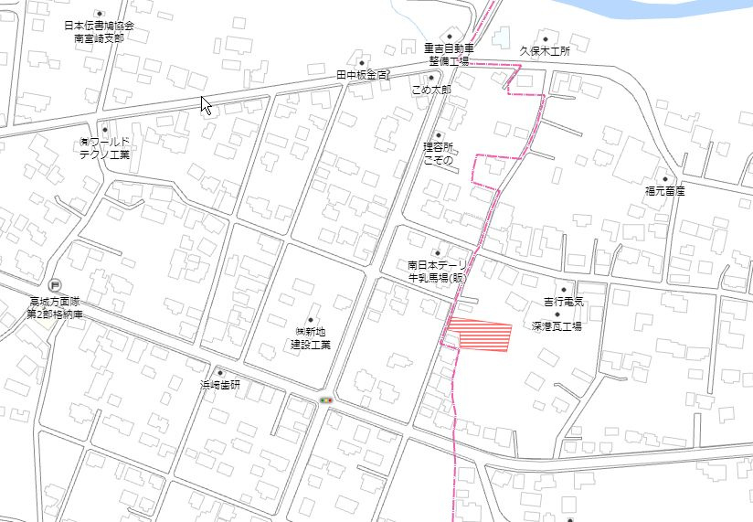 都城市高城町桜木の売地の土地図