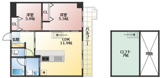 【間取り】 | GRAND LATTICE KAWARAMACHI SHICHIJO