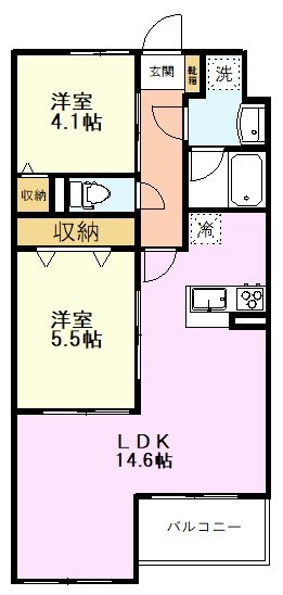 【間取り】 | ヴァン・ヴェール鷹の台Ⅲ