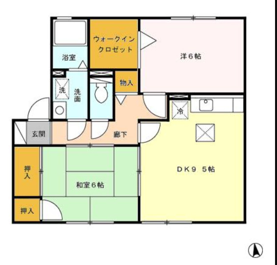 セジュール小森野ⅡA棟の間取り