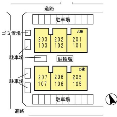 【区画図】 | セジュール小森野ⅡA棟