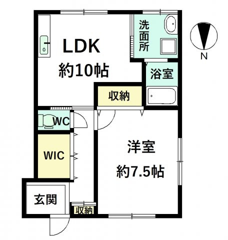 富山市上袋の賃貸マンションの間取り