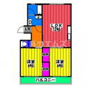 【間取り】 | あかめコーポの間取り