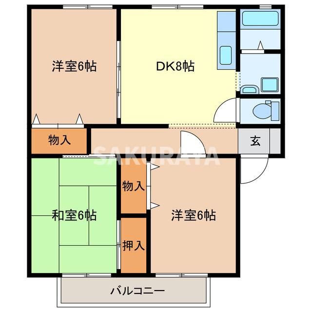 グランライフ足利の間取り