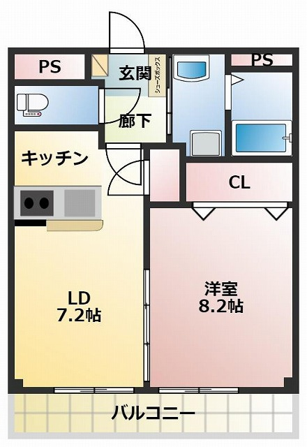 エピナール北久保の間取り