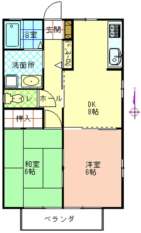 ☆使いやすい2DKタイプ☆