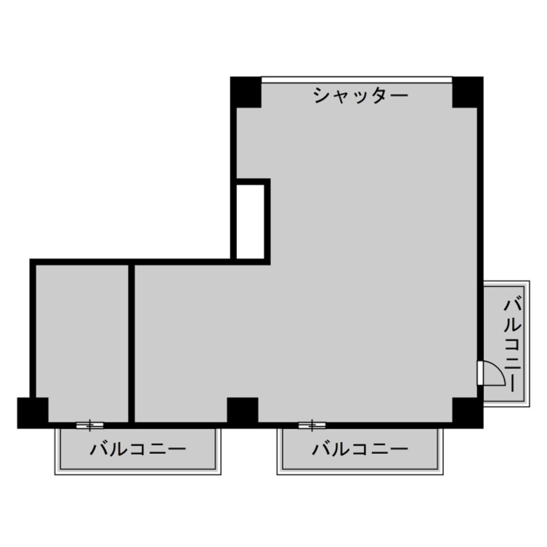 第1スカイタウン2階店舗の間取り