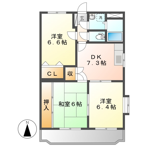 ブライトコートⅠの間取り