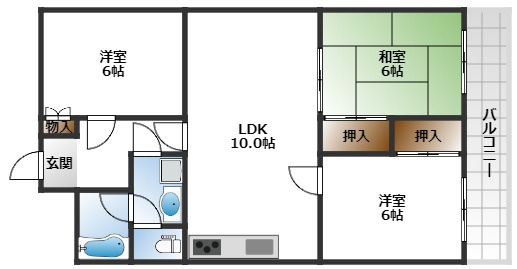 【間取り】 | 第二マンション寺直