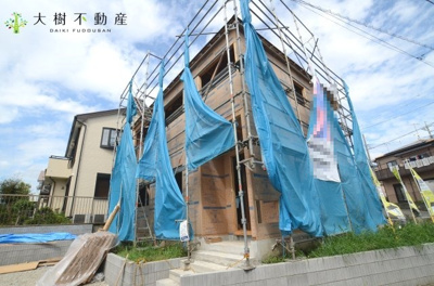 【外観】 | 海老名市杉久保北5丁目　新築戸建て　全1棟　【仲介手数料無料】 | ※令和4年8月下旬に撮影