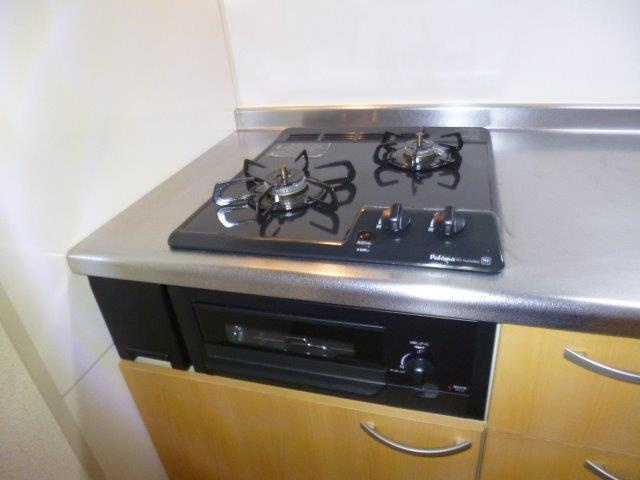 サンヴィレッジ笹沖のキッチン|2口ガスコンロ