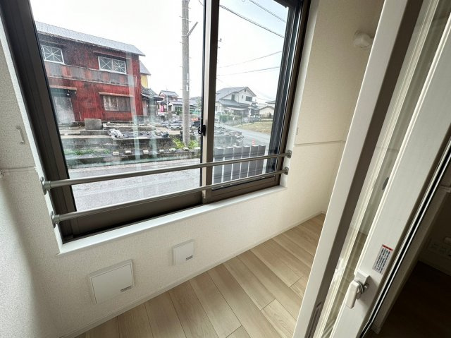 八女市馬場のアパートのバルコニー