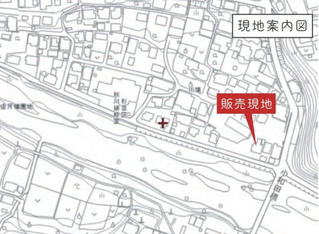 あきる野市五日市　古家付売地の地図