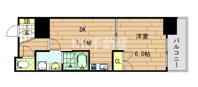 【間取り】 | ARCENCIEL SQUARE TAKAIDA(高井田賃貸） | 間取りです