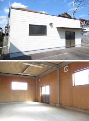 【収納】 | 津市一身田平野　店舗事務所・倉庫 | 別棟 平家建倉庫あり