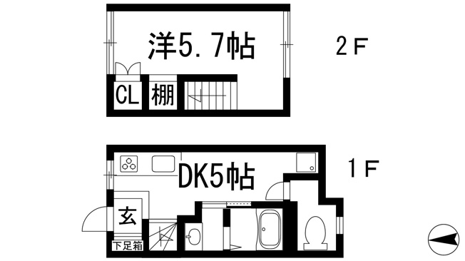 【間取り】 | 寺畑1丁目テラスハウス