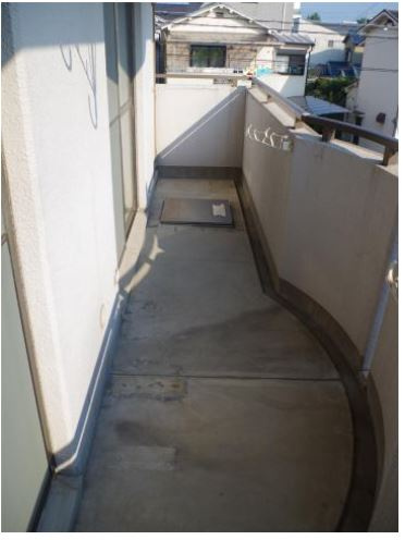 岸和田市春木旭町の賃貸マンションのバルコニー|陽当たり良好なバルコニーです