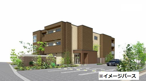 倉敷市平田のアパートの外観|イメージパース