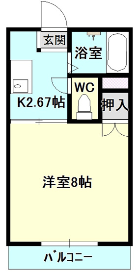 【間取り】 | ハイツT&Y | 間取り図です
